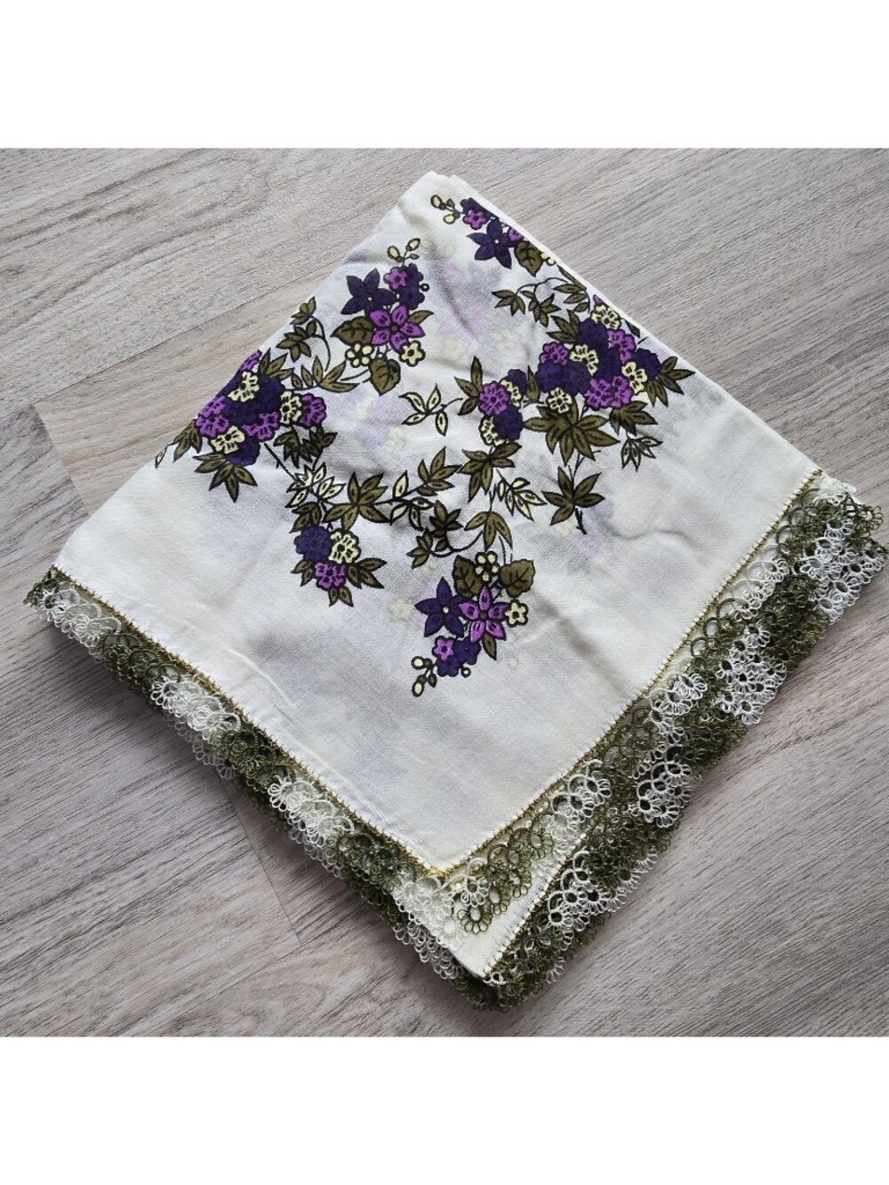 Turkish Handmade Floral Scarf Needle Lace Crochet Lace Edge Shawl Yazma